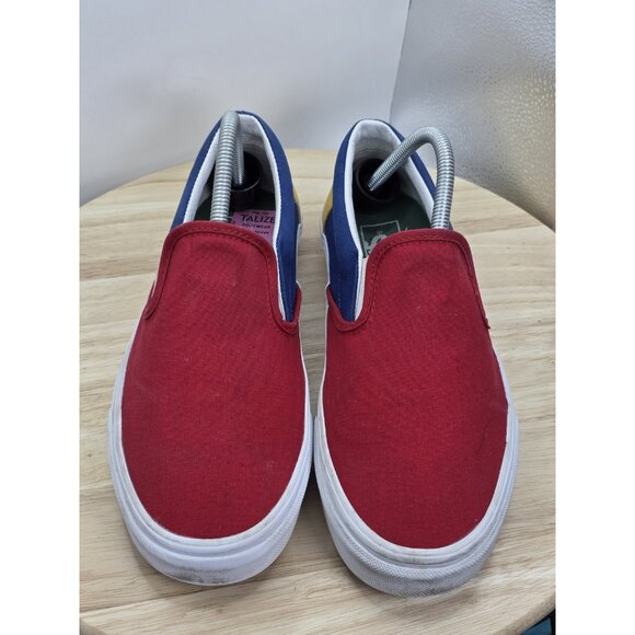 VANS Classic Slip-On Yacht Club Red Blue Yellow Mens US 9 - Picture 4 of 9
